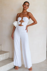 RUNAWAY Etta Jumpsuit White