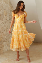 Her Ambiance Midi Dress Orange