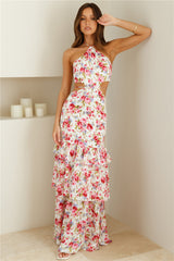 Pure Serenity Halter Maxi Dress Pink