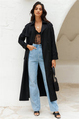 LIONESS Trencherous Long Coat Onyx