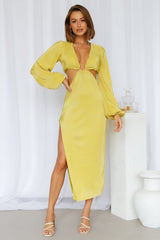 RUNAWAY Freja Midi Dress Citrus