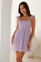 Reaching For The Stars Mini Dress Lilac