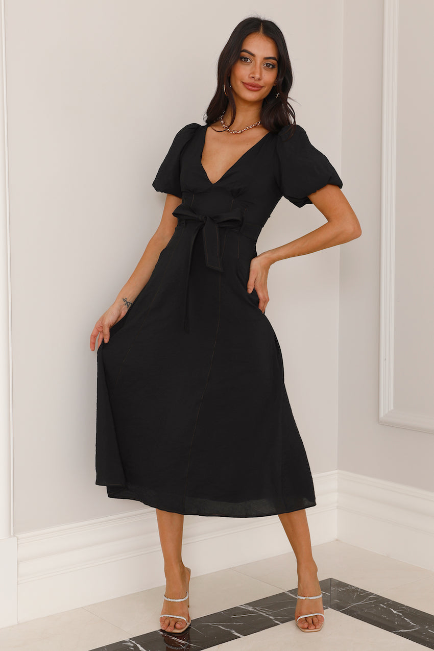 Not Of This World Midi Dress Black