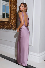Special Guest Satin Maxi Dress Purple