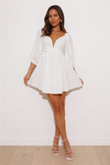 Bestie Fun Mini Dress White