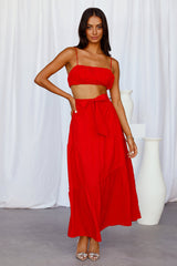 Our World Maxi Skirt Red