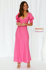 Love Rider Midi Dress Hot Pink