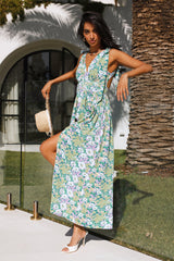 Garden Trips Maxi Dress Green