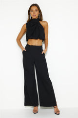 Style At Midnight Crop Top Black
