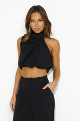 Style At Midnight Crop Top Black