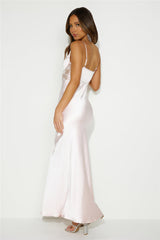 Create with Confidence Satin Maxi Dress Pink