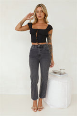 Sweetness Crop Top Black