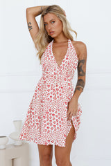 Graduation Weekend Halter Mini Dress White