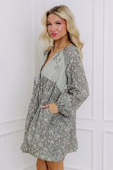 Picking Flowers Embroidered Mini Dress