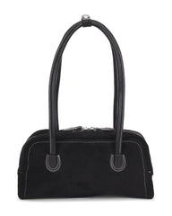 Faux Suede Leather Shoulder Bag