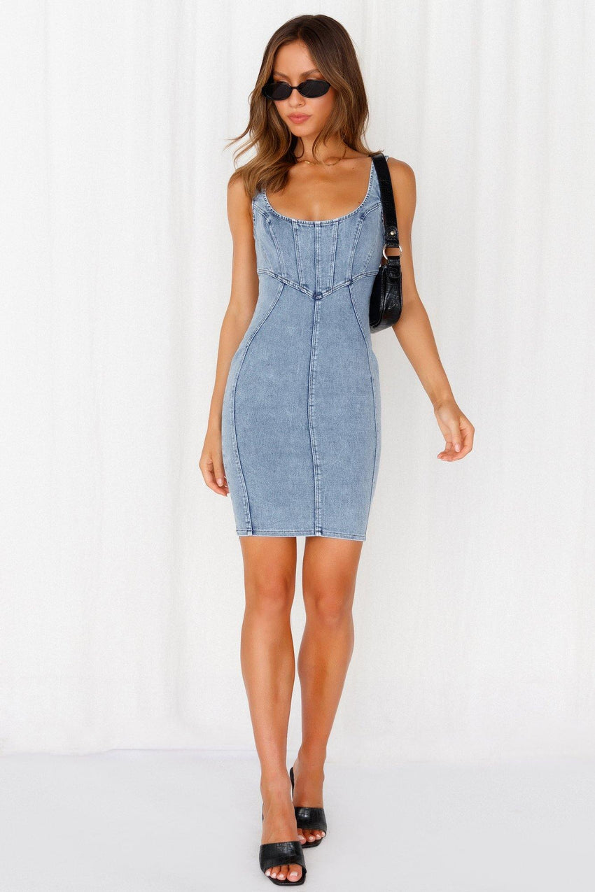 Elite Dancer Dress Washed Blue