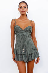 Drifting Seas Romper Khaki