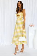 Life Is Beauty Midi Dress Lemon
